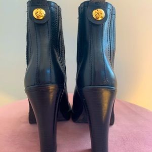Tory Burch black leather booties